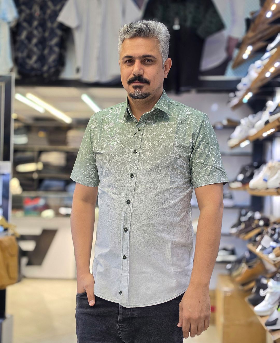 پیراهن کتان ریزشی - کد 1060